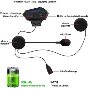 Intercomunicador Para Casco De Moto Auricular Bluetooth BT-12